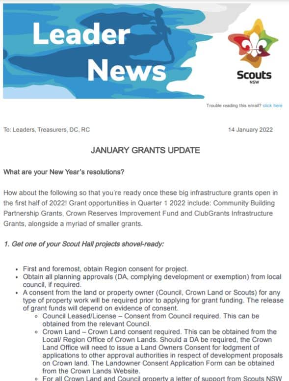 January Grants Update
